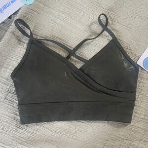 Marika Dark Green Cross-Back Bralette